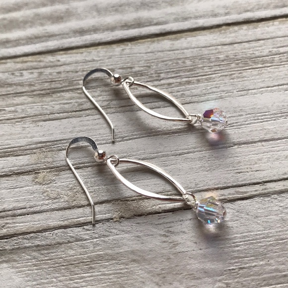 NEW Sterling Silver & Swarovski Crystal Earrings - Picture 3 of 8